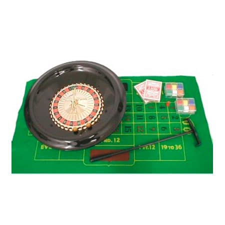 Ruleta de plástico 16 con baraja, paño y fichas